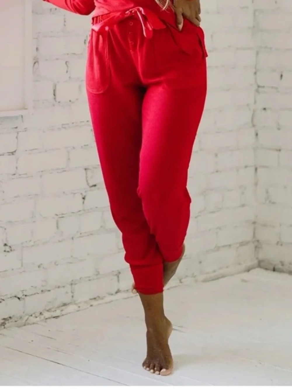 Zyia Active Size XL Red Cloud Peak Thermal Drawstring Pull-On Jogger Pants